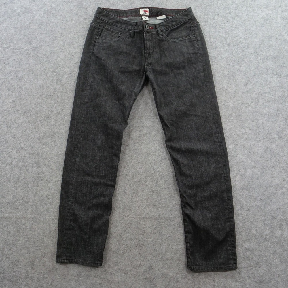 Railcar Fine Goods Jeans Mens 30 Gray Slim Straight Selvedge Mid Rise Zip Fly